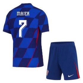 Kroatien Majer 7 Matchtröjor Barn Borta Fotbollströja EURO 2024